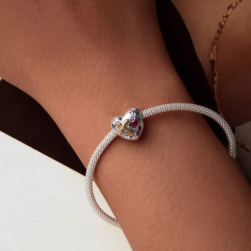 (resim) PANDORA Stil Vintage Çapraz Kalp Charm - BSC1006 - Görüntüle 7