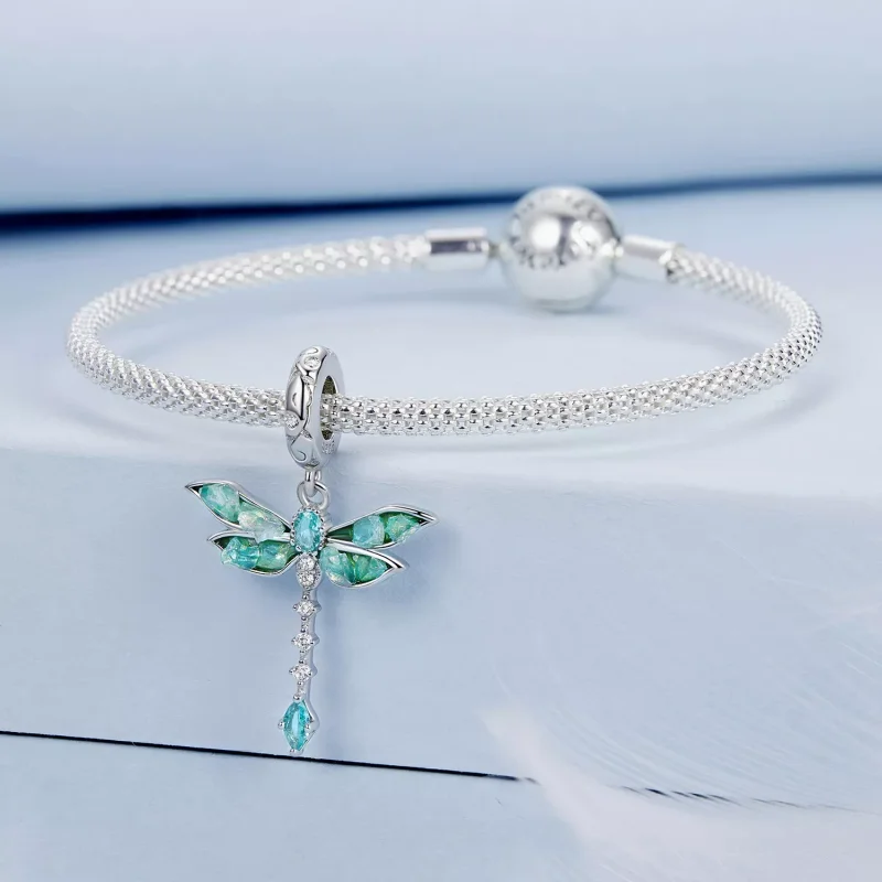 (resim) PANDORA Stil Yeşil Yusufçuk Kolye Ucu - BSC983 - Görüntüle 3