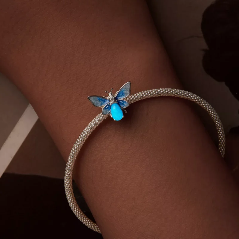(resim) PANDORA Stili Parlak Mavi Arı Charm'ı - SCC2734 - Görüntüle 5