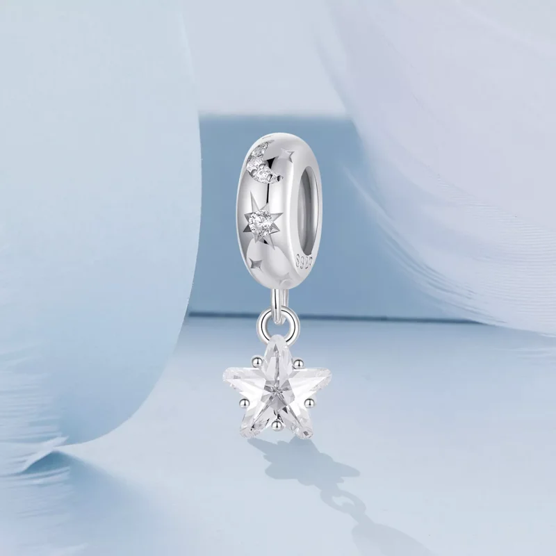 (resim) PANDORA Stili Starlight Silikon Ara Parça Boncuk - BSC984 - Görüntüle 2