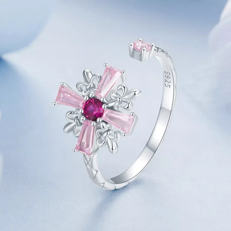 (resim) PANDORA Style Iris Cross Açık Halka - BSR526-E - Görüntüle 2