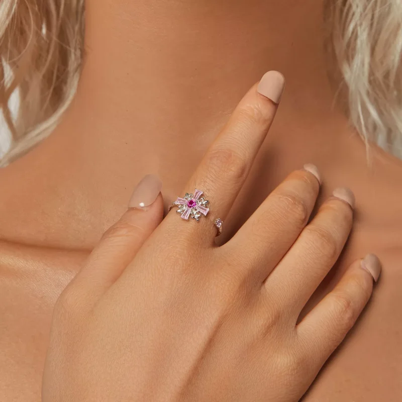 (resim) PANDORA Style Iris Cross Açık Halka - BSR526-E - Görüntüle 4
