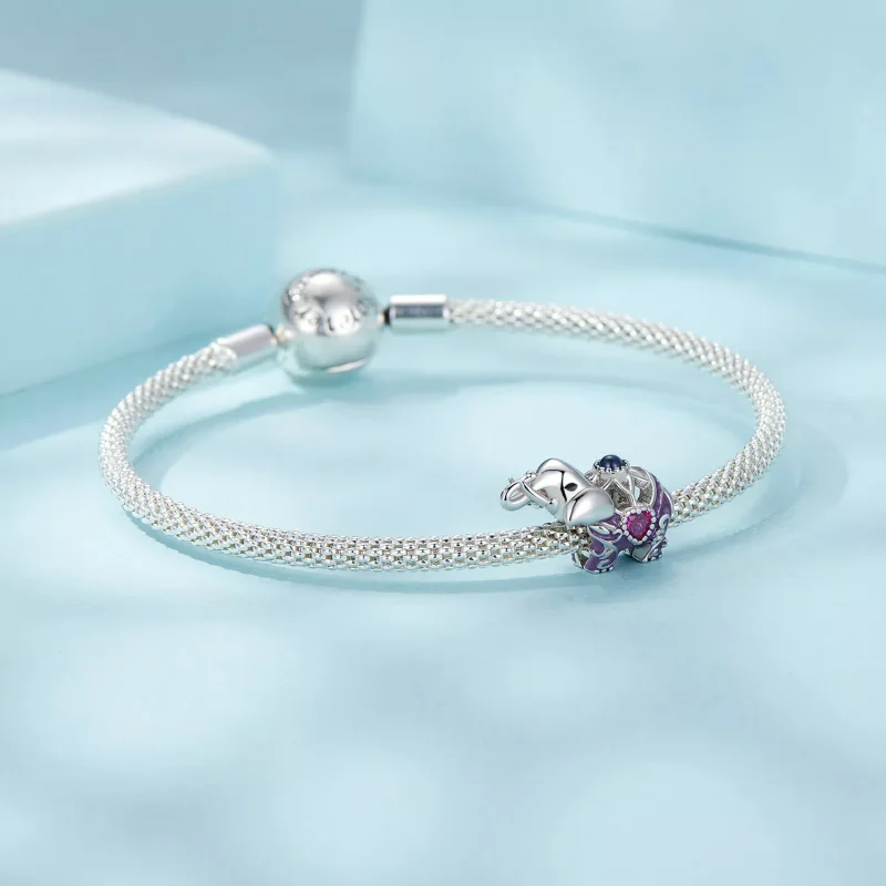 (resim) PANDORA Tarzı Fil İçi Boş Desen Kazınmış Gümüş Boncuklar - SCC2758 - Görüntüle 5