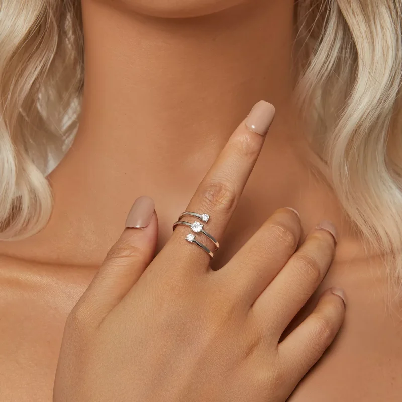 (resim) PANDORA Tarzı Işıltılı Wrap Yüzük - BSR532-E - Görüntüle 6