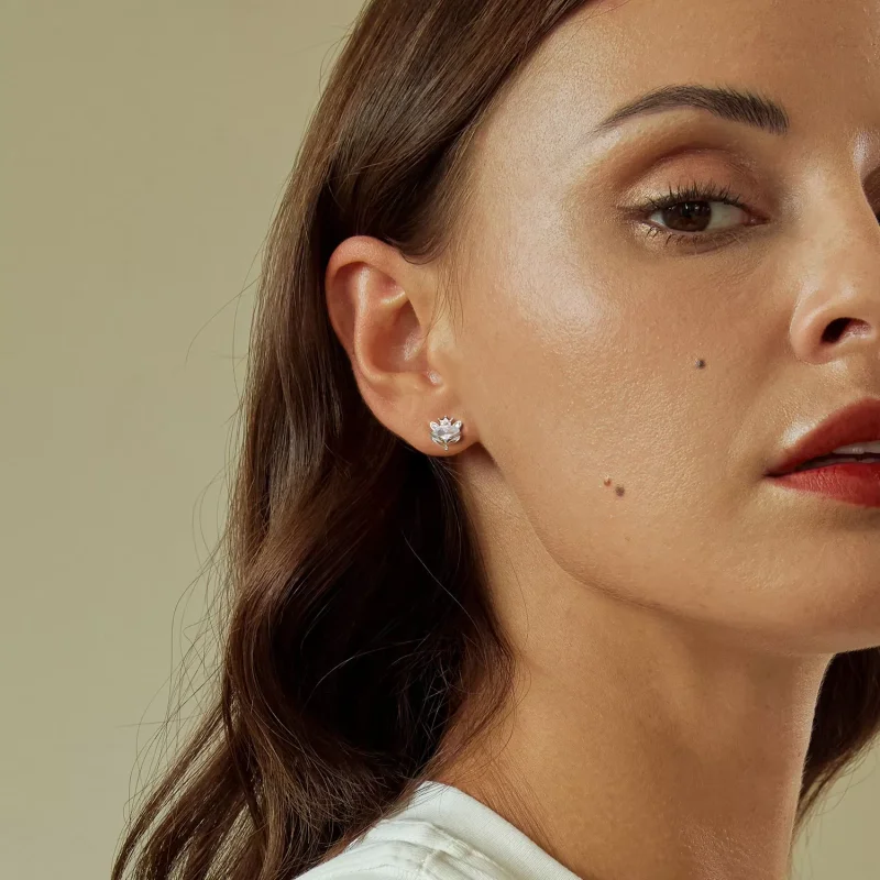 (resim) PANDORA Tarzı Taç Tilki Prenses Küpe - SCE1708 - Görüntüle 7