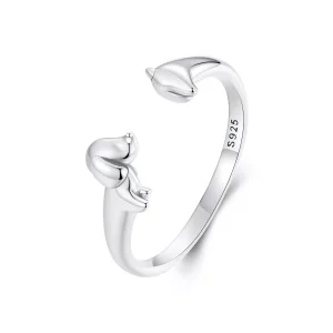 (resim) PANDORA Stil 3D Dachshund Yüzük - SCR1033-E