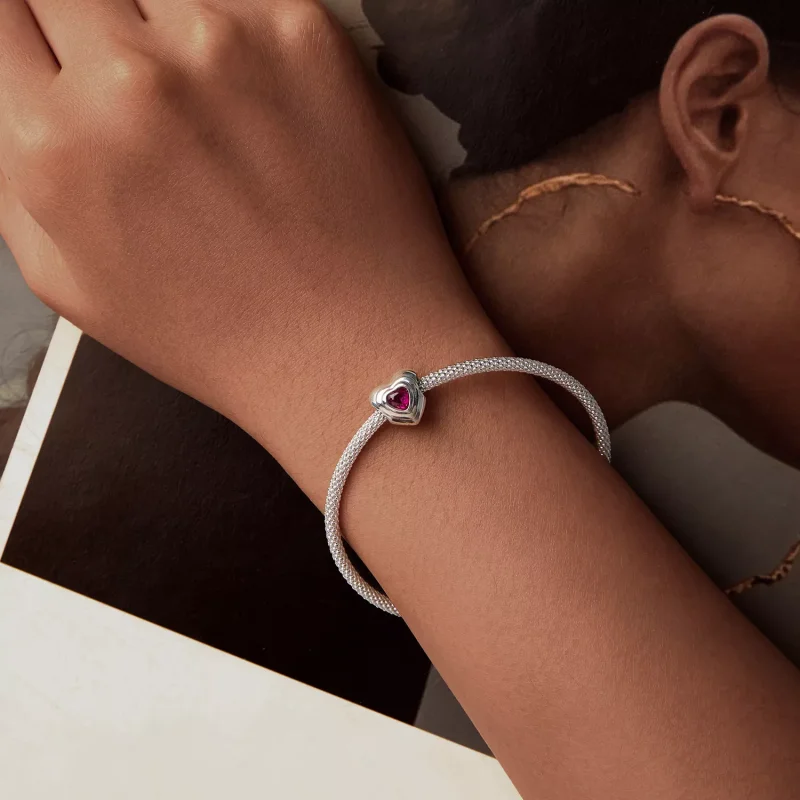 (resim) PANDORA Stil Aşk Kalp Klasik Halo charm - SCC2776 - Görüntüle 6