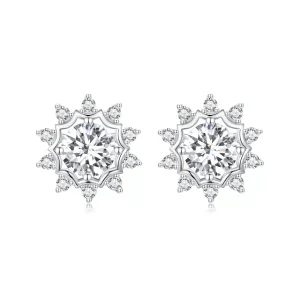 (resim) PANDORA Stil Brilliant Beauty 0.5ct Mozanit Küpe (İki Sertifika) - MSE048