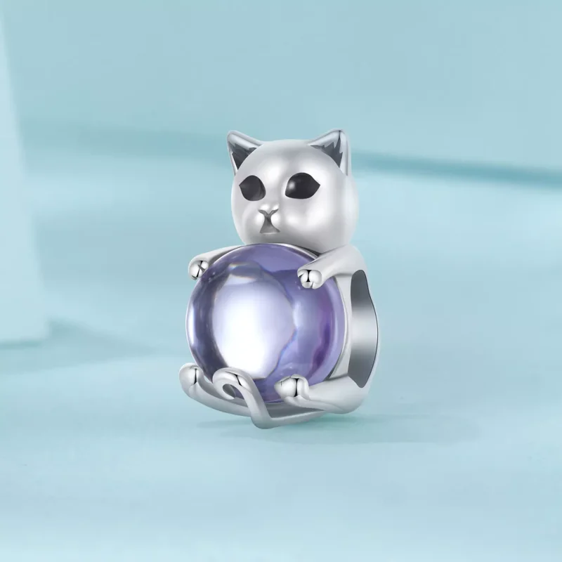 (resim) PANDORA Stil Kedi uğurlu taş charm - SCC2796 - Görüntüle 2