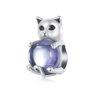 (resim) PANDORA Stil Kedi uğurlu taş charm - SCC2796