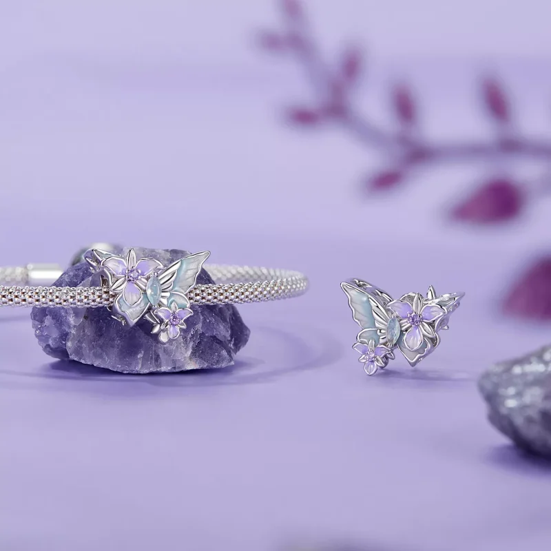(resim) PANDORA Stil Kelebek İris charm'ı - BSC1030 - Görüntüle 4