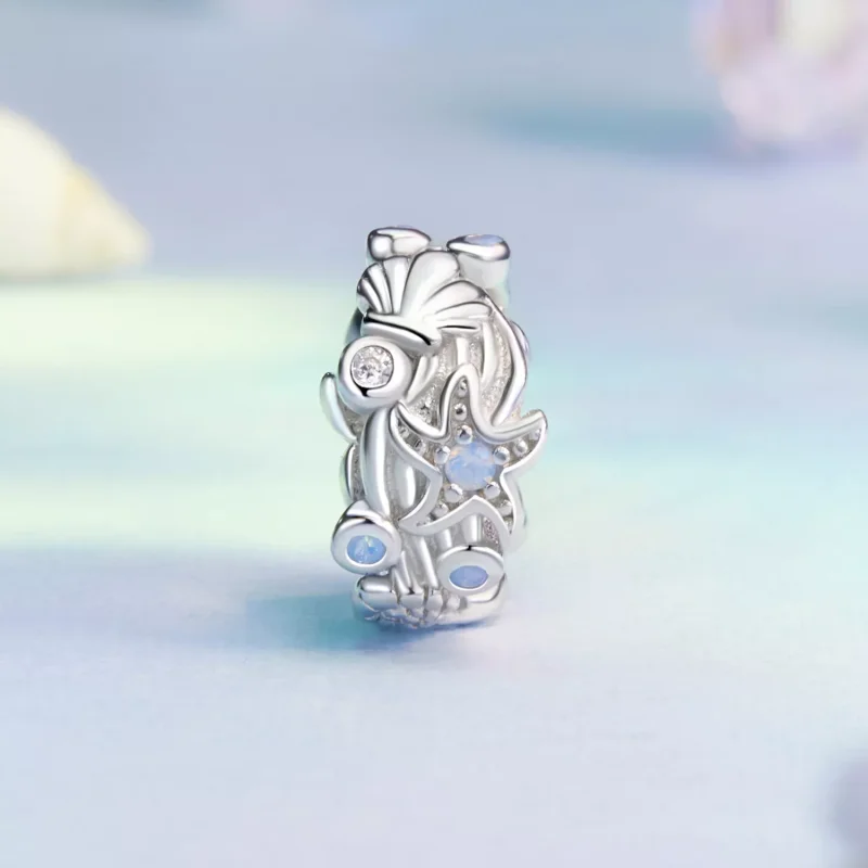 (resim) PANDORA Stil Mavi Okyanus Silikon Spacer Charm - BSC1019 - Görüntüle 2