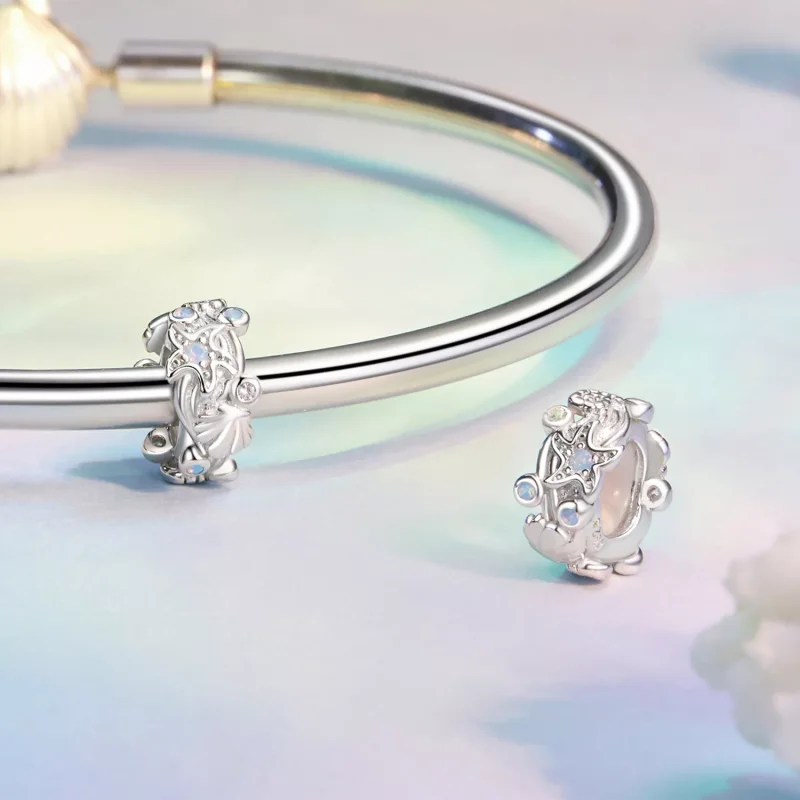 (resim) PANDORA Stil Mavi Okyanus Silikon Spacer Charm - BSC1019 - Görüntüle 4