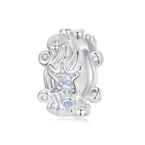(resim) PANDORA Stil Mavi Okyanus Silikon Spacer Charm - BSC1019
