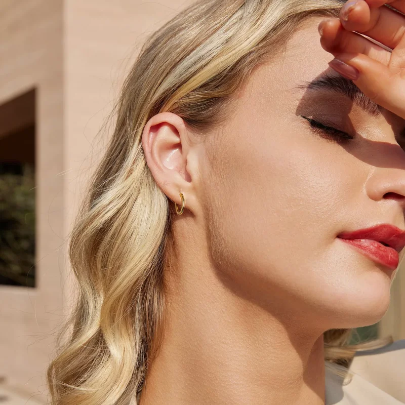 (resim) PANDORA Stil Oval küpe - BSE1015-B - Görüntüle 8