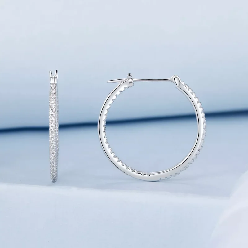 (resim) PANDORA Stil Parıltılı küpe - BSE1023-L - Görüntüle 2
