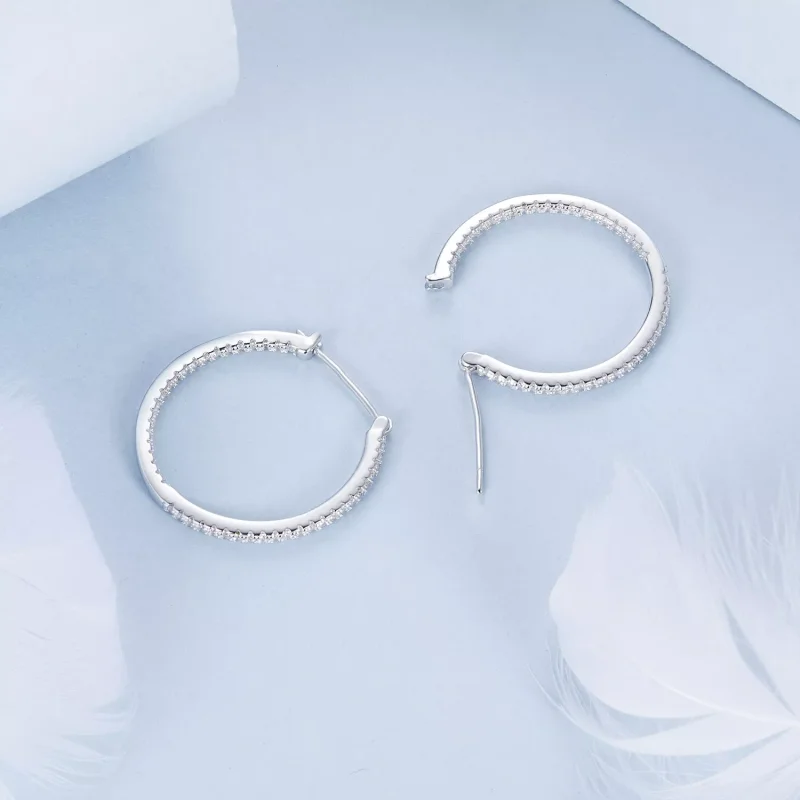 (resim) PANDORA Stil Parıltılı küpe - BSE1023-L - Görüntüle 4