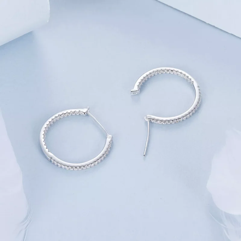 (resim) PANDORA Stil Parıltılı küpe - BSE1023-M - Görüntüle 4