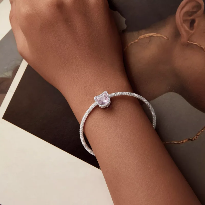 (resim) PANDORA Stil Pembe Kedi charm'ı - BSC1020 - Görüntüle 6