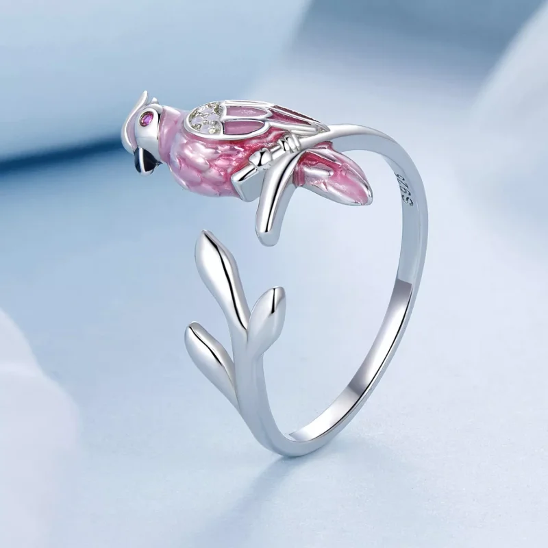 (resim) PANDORA Stil Pembe Papağan Açık Halka - BSR551-E - Görüntüle 2