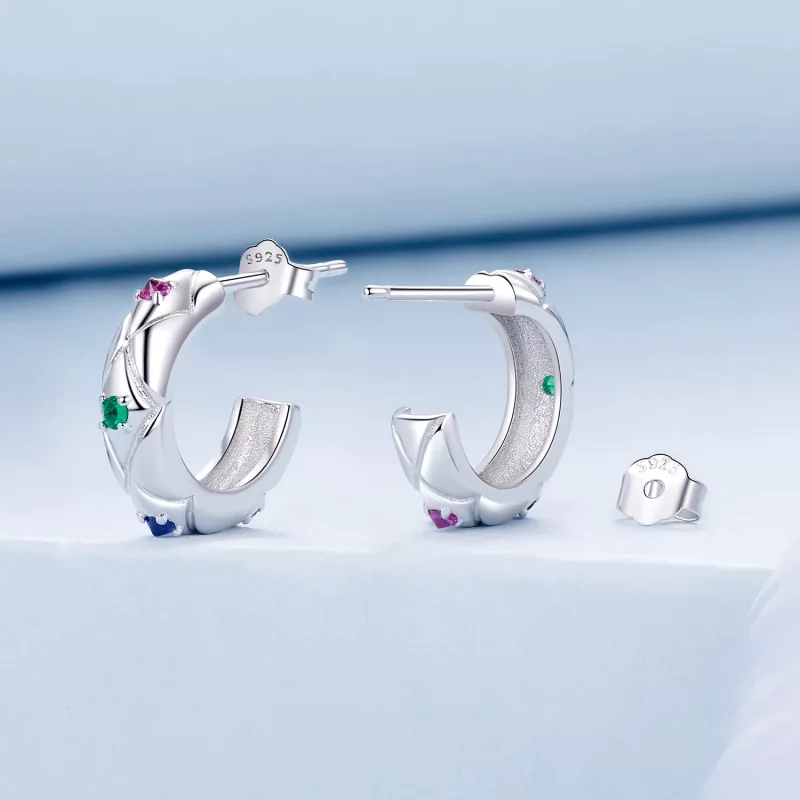 (resim) PANDORA Stil Vintage elmas desenli küpe - BSE1032 - Görüntüle 2