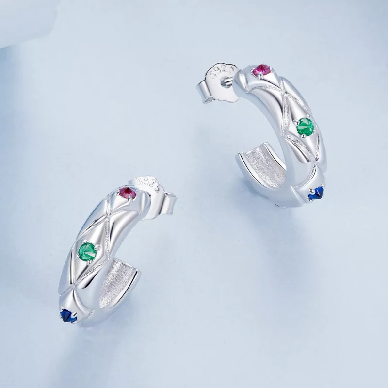 (resim) PANDORA Stil Vintage elmas desenli küpe - BSE1032 - Görüntüle 3