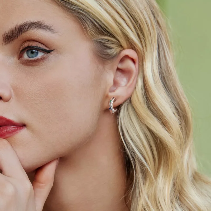 (resim) PANDORA Stil Vintage elmas desenli küpe - BSE1032 - Görüntüle 7
