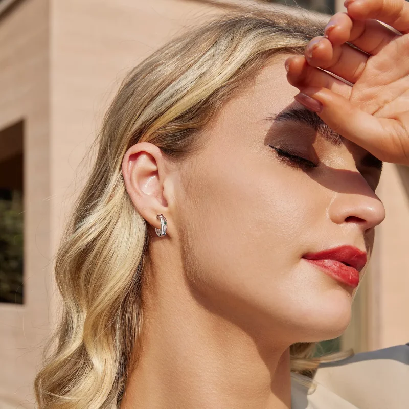 (resim) PANDORA Stil Vintage elmas desenli küpe - BSE1032 - Görüntüle 8
