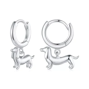 (resim) PANDORA Stili Dachshund Kulak Klipsi - SCE1757