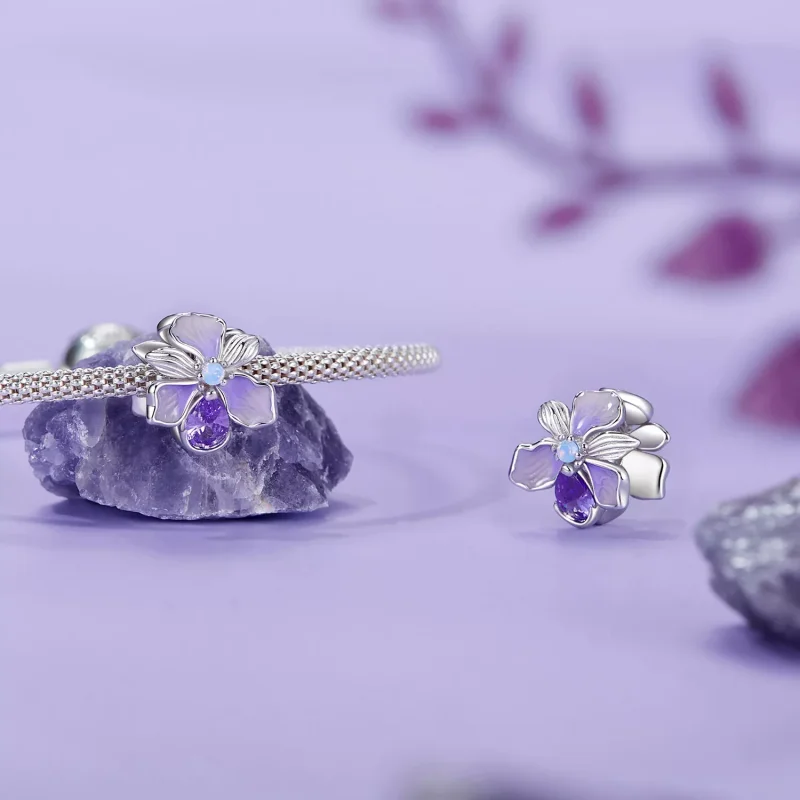 (resim) PANDORA Stili Romantik İris Charm'ı - BSC1031 - Görüntüle 4