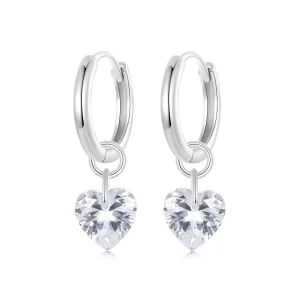 (resim) PANDORA Style Akıllı kalp küpe - SCE1753