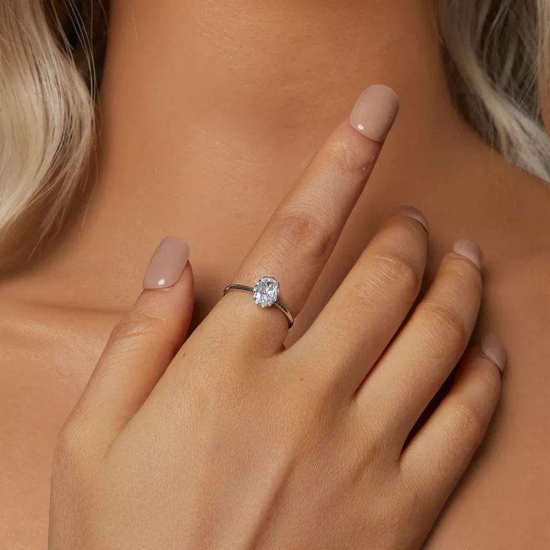 (resim) PANDORA Style Brilliant Beauty 1 Ayar Mozanit Yüzük (tek sertifika ile) - MSR049 - Görüntüle 5