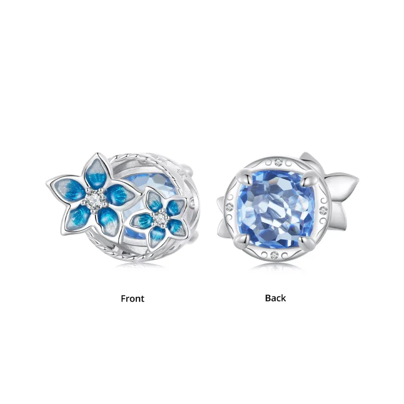 (resim) PANDORA Style Küçük delphinium çiçeği charm'ı - BSC1029 - Görüntüle 3