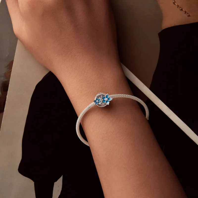 (resim) PANDORA Style Küçük delphinium çiçeği charm'ı - BSC1029 - Görüntüle 6
