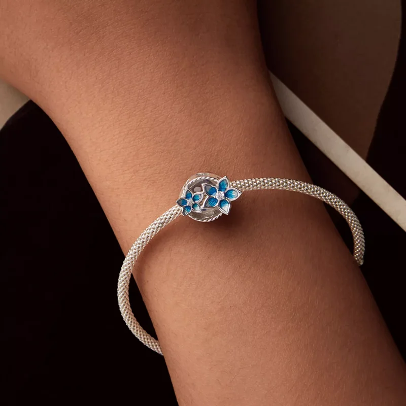 (resim) PANDORA Style Küçük delphinium çiçeği charm'ı - BSC1029 - Görüntüle 7