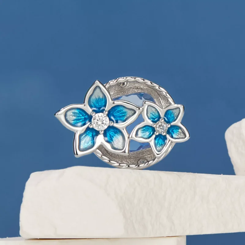 (resim) PANDORA Style Küçük delphinium çiçeği charm'ı - BSC1029 - Görüntüle 8