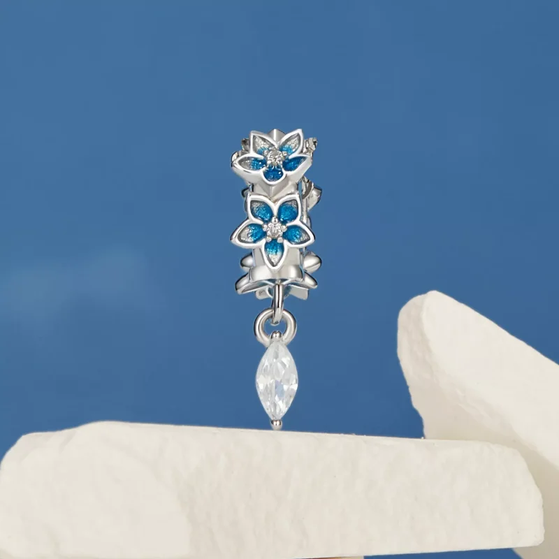 (resim) PANDORA Style Küçük delphinium kolye ucu - BSC1028 - Görüntüle 2