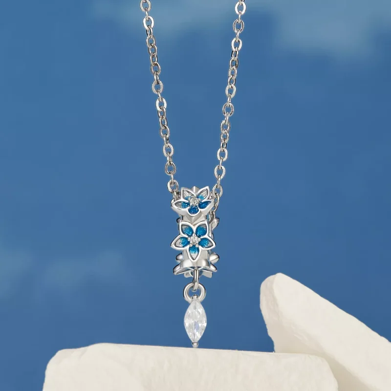 (resim) PANDORA Style Küçük delphinium kolye ucu - BSC1028 - Görüntüle 3