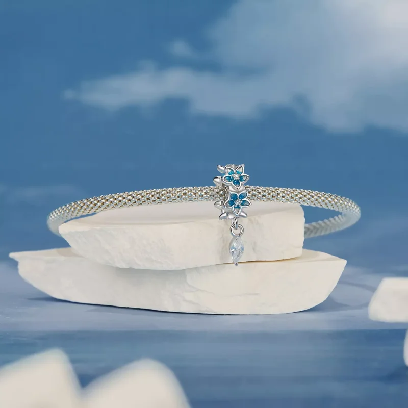 (resim) PANDORA Style Küçük delphinium kolye ucu - BSC1028 - Görüntüle 4
