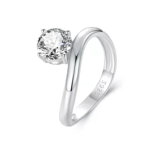 (resim) PANDORA Style Simple 1ct Mozanit yüzük (tek sertifika ile) - MSR050