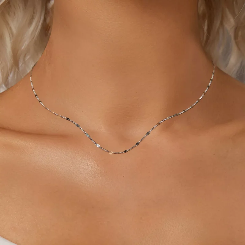 (resim) PANDORA Style Zarif ışıltılı basic kolye - SCA030 - Görüntüle 4
