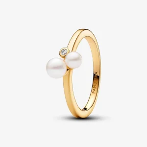 (resim) Pandora Duo İşlem Görmüş Tatlısu Kültür İncisi Yüzüğü - 163156C01