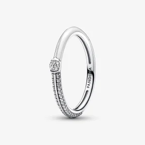 Pandora ME Pırlanta & Beyaz Çift Bantlı Yüzük - 192528C02 (resim) Pandora ME Pırlanta & Beyaz Çift Bantlı Yüzük - 192528C02