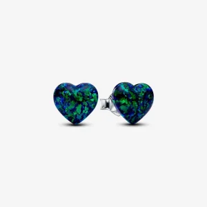 Pandora Opalescent Yeşil Kalp Küpe - 293356C01 (resim) Pandora Opalescent Yeşil Kalp Küpe - 293356C01