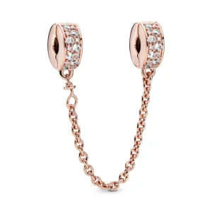 (resim) Pandora Clear Pavé Güvenlik Zinciri Klips Charm - 786322CZ