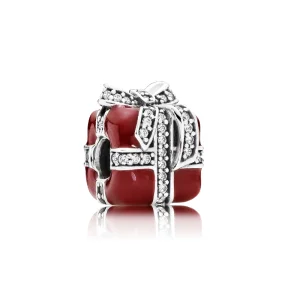 (resim) PANDORA Kırmızı Parlak Sürpriz Kolye Ucu - 791772CZ