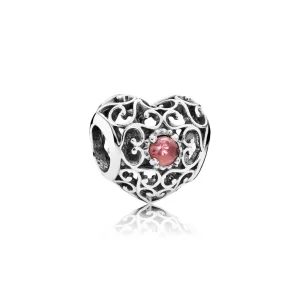 (resim) PANDORA Ocak Ayı İmza Kalp Doğum Taşı Charmora Charm - 791784GR