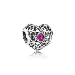 PANDORA Temmuz İmza Kalp Doğum Taşı Charm - 791784SRU (resim) PANDORA Temmuz İmza Kalp Doğum Taşı Charm - 791784SRU