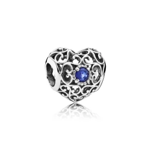 (resim) PANDORA Eylül Kalp İmza Doğum Taşı Charm - 791784SSA