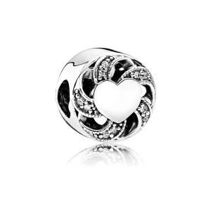 PANDORA Kurdele Kalp Charm - 791976CZ (resim) PANDORA Kurdele Kalp Charm - 791976CZ